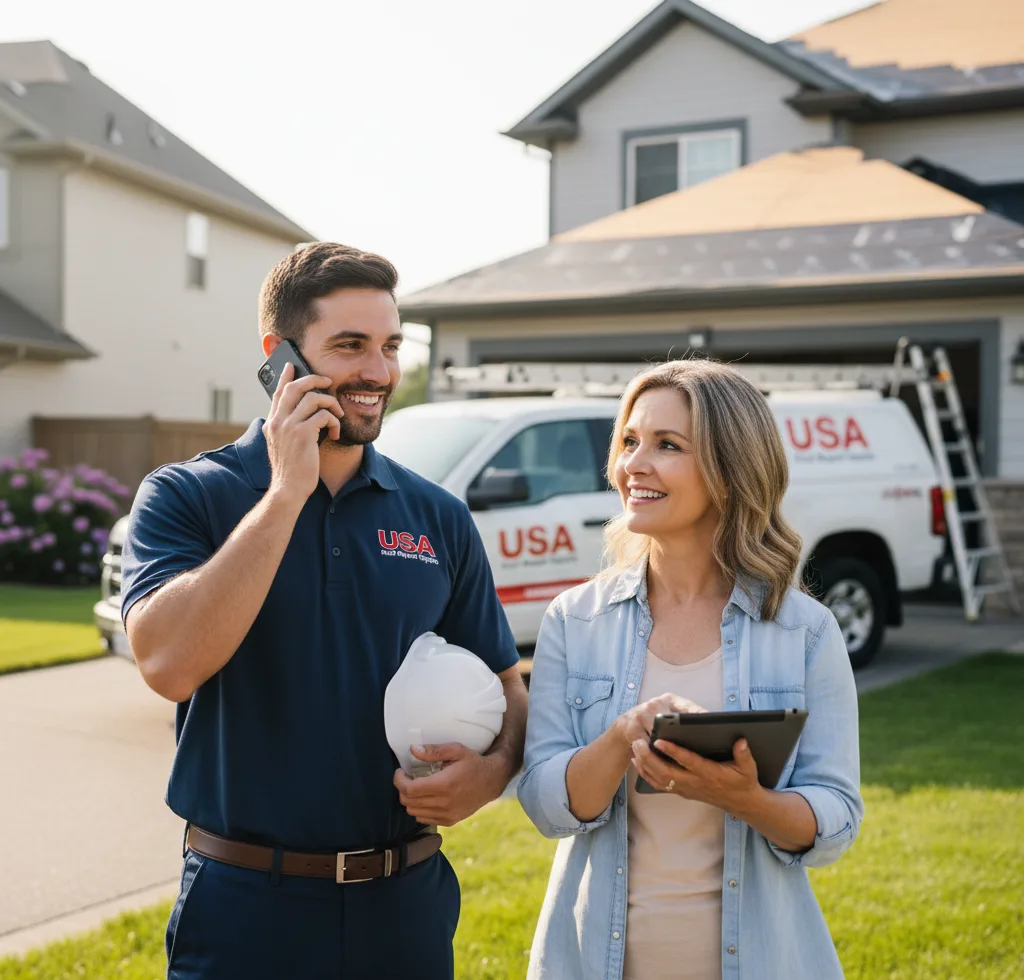 USA Roof Repair Experts customer support in Walling